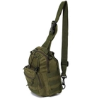 Рюкзак сумка (мессенджер) тактическая военная Oxford 600D 6 л Украина Хаки (T-Bag 3) - изображение 3