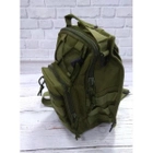 Рюкзак сумка (месенджер) тактична військова Oxford 600D 6 л Україна Хакі (T-Bag 3) - зображення 6