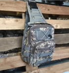 Рюкзак сумка (месенджер) тактична військова Oxford 600D 6 л Україна Піксель (T0428) - зображення 4