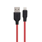 Кабель Lightning Hoco X21 Plus Silicone 0.25m Чорно-Червоний