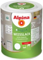 Эмаль Alpina Aqua Weisslack Sm Шелковисто-матовая 0.75 л Белая (910900) - изображение 1