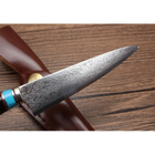 Нож коллекционный для охоты, рыбалки Дамаск XCD188 + Кожаный чехол - изображение 9