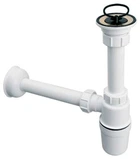 Сифон пластиковый для раковины McALPINE со сливом и пробкой 1 1/4x32 высокий (5036484009166)