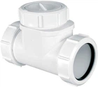 Патрубок пластиковый McALPINE T28M-NRV-40 с обратным клапаном 40х40 мм (5036484045836)