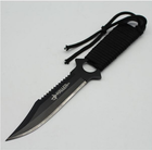 Нож Haller (Sarawak) SH101 с зазубринами черный - изображение 1