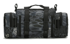 Тактическая универсальная поясная, наплечная сумочка RealTactic Черный питон - изображение 4
