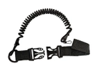 Страхувальний шнур тренчик ЕКОНОМ з фастексом Швидкознімний Паракорд Чорний - зображення 2