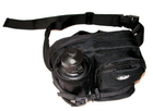 Сумка тактическая поясная MFH черного цвета с флягой (30943А) - изображение 3