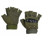 Мужские перчатки тактические Oakley беспалые зеленые размер L окружность ладони 21-22,5 см (EI-711-V) - изображение 3