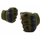 Мужские перчатки тактические Oakley беспалые зеленые размер L окружность ладони 21-22,5 см (EI-711-V) - изображение 5