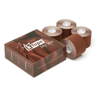 Бавовняний кинезио тейп K-Tape My Skin Dark Brown, 5 см х 5 м, темно-коричневий, 4 шт упаковка (100149) - зображення 3