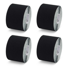 Бавовняні кинезио тейпи K-Tape Black, 5 см х 5 м, чорний, 4 шт упаковка (100144) - зображення 1