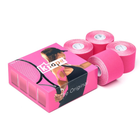 Бавовняний кинезио тейп K-Red Tape, 5 см х 5 м, рожевий, упаковка 4 шт (100141) - зображення 3