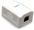 Розетка однопортовая с экраном Cablexpert RJ-45, 6 cat, внешняя (NCAC-1F6-01)