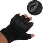 Тактические беспалые перчатки Oakley черные - изображение 5