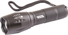 Ліхтарик з регулюванням фокусу Mastertool 5 режимів, 130 х 38 х 28 мм, CREE XM-L T6 LED, 3 x AAA / 1 x 18650, AL (94-0819)