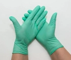 Перчатки нитриловые Unex размер XS 100 штук Зеленые - изображение 1