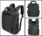 Тактична сумка-рюкзак месенджер портфель Чорний - зображення 5