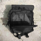 Тактична сумка-рюкзак месенджер портфель Чорний - зображення 7