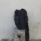 Велика тактична сумка-рюкзак месенджер барсетка Чорна - зображення 5