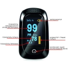 Bluetooth Пульсоксиметр оксиметр на палець IMDK Medical A2 пульсометр для сатурації прилад для вимірювання пульсу та рівня насичення кисню Додатком - зображення 7