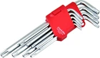 Набір зірочок Г-подібних ключів TORX з відверненням (Carlife) Cr-V WR2112