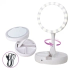 Складное зеркало для макияжа с подсветкой My Fold Away Mirror с увеличением и зарядкой (565669)
