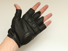 Перчатки тактические кожаные Mil-tec без пальцев черные размер L (12504502_L) - изображение 7