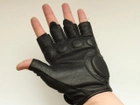 Перчатки тактические кожаные Mil-tec без пальцев черные размер L (12504502_L) - изображение 8