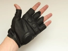 Перчатки тактические кожаные Mil-tec без пальцев черные размер L (12504502_L) - изображение 13