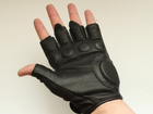 Перчатки тактические кожаные Mil-tec без пальцев черные размер M (12504502_M) - изображение 8