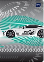 Набор тетрадей ученических Interdruk Premium Speed Cars 8 шт (по 2 каждого дизайна) А5+ в линию 12 листов (298669-8) - изображение 3