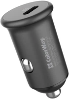 Автомобільний зарядний пристрій ColorWay 1 USB Power Delivery Port USB Type-C (20 W) Grey (CW-CHA028PD-GR)