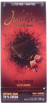 Шоколад черный Jubileu Intense вкус соленой карамели 100 г (5601055318888) - изображение 1