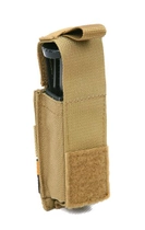 Подсумок молле для пистолетного магазина 9мм со вставкой Shark Gear Molle 9mm Single Mag Pouch With Hard Insert 80222, 900D Олива (Olive) - изображение 3