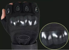 Перчатки без пальцев штурмовые тактические мужские (AC-7311-Bl) - изображение 5
