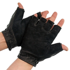 Перчатки тактические кожаные Mil-tec беспалые черные (12515002_M) размер M - изображение 4
