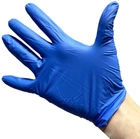 Перчатки медицинские нитриловые смотровые Optima Gloves нестерильные неопудренные L 50 пар Синие (52-108) - изображение 5