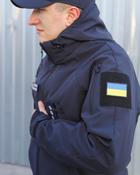 Куртка тактическая FCTdesign на сетке Софтшел 44-46 синяя - изображение 6