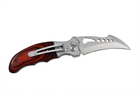 Нож Stinger с фиксатором, деревянной рукояткой и клипом на пояс - зображення 1