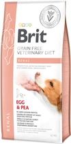 Сухий корм для дорослих Brit VetDiets у разі ниркової недостатності з яйцем, горохом і гречкою