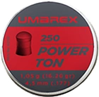 Свинцеві кулі Umarex Power Ton 1.05 г калібр 4.5 (.177) 250 шт. (4.1707) - зображення 1