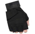 Перчатки тактические, черные, с открытыми пальцами, розмер XL - изображение 2