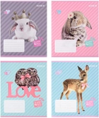 Набір зошитів учнівських Kite Studio Pets 18 аркушів клітинка на скобі 4 дизайни 8 шт. (SP21-236/8) - зображення 1