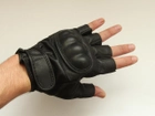 Перчатки тактические кожаные Mil-tec без пальцев черные размер 2XL (12504502_2XL) - изображение 9
