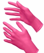 Перчатки Нитриловые Неопудренные MERCATOR MEDICAL Розовые М ( 100 шт) - изображение 2