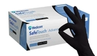 Перчатки черные нитриловые, не стерильные лучшего качества Medicom Safe Touch Black 100 шт/уп S - изображение 1