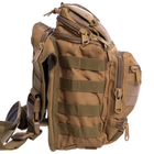 Тактическая сумка Silver Knight наплечная с системой M.O.L.L.E Black (803-coyote) - изображение 6