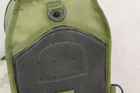 Однолямковий міський тактичний рюкзак Tactical барсетка сумка слінг із системою molle на 7 л Олива (095-olive) - зображення 9