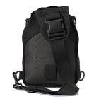 Тактический рюкзак Silver Knight однолямочный с системой M.O.L.L.E Black (098-black) - изображение 2